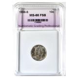1936-S MERCURY DIME, NGP SUPERB GEM BU FSB 1936-S MERCURY DIME, NGP SUPERB GEM BU FSB