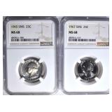 1965 & 1967 SMS WASHINGTON QTRS NGC 1965 & 1967 SMS WASHINGTON QTRS NGC
