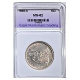 1868-S SEATED LIBERTY HALF DOLLAR, ENG CH BU 1868-S SEATED LIBERTY HALF DOLLAR, ENG CH BU