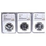 3-1964 KENNEDY HALF DOLLARS, NGC PF-67 3-1964 KENNEDY HALF DOLLARS, NGC PF-67