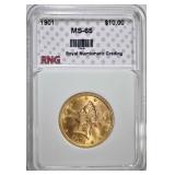 1901 $10.00 GOLD LIBERTY  RNG GEM BU