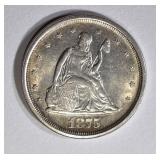 1875-S SEATED LIBERTY 20 CENT PIECE