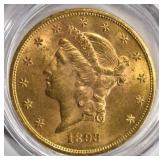 1893 $20.00 LIBERTY GOLD BU 1893 $20.00 LIBERTY GOLD BU