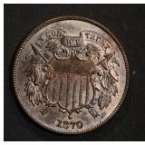 1870 TWO CENT PIECE CH BU 1870 TWO CENT PIECE CH BU