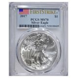 2017 AMERICAN SILVER EAGLE PCGS MS70