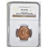 1919 ONE CENT CANADA NGC MS 64 RB 1919 ONE CENT CANADA NGC MS 64 RB