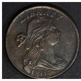 1805 DRAPED BUST LARGE CENT, CH BU mild porosity 1805 DRAPED BUST LARGE CENT, CH BU mild porosity
