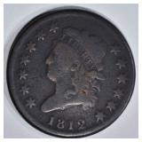 1812 LARGE CENT, FINE 1812 LARGE CENT, FINE