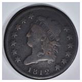 1812 LARGE CENT, FINE