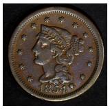 1854 LARGE CENT N-1 SCARCE VARIETY