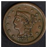 1856 LARGE CENT XF+