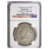 1939 DOMINICAN REPUBLIC PESO NGC AU