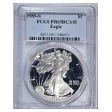 1889-S PROOF SILVER EAGLE PCGS PR-69 DCAM