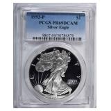 1993-P PROOF SILVER EAGLE PCGS PR-69 DCAM