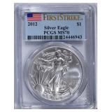 2012 SILVER EAGLE PCGS MS-70 FIRST STRIKE 2012 SILVER EAGLE PCGS MS-70 FIRST STRIKE