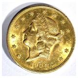 1904 $20.00 GOLD LIBERTY, AU/BU 1904 $20.00 GOLD LIBERTY, AU/BU
