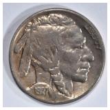 1927-S BUFFALO NICKEL  AU