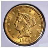 1904 $2 1/2 GOLD LIBERTY CH BU 1904 $2 1/2 GOLD LIBERTY CH BU