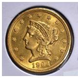 1904 $2 1/2 GOLD LIBERTY  CH BU