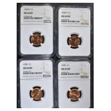 2-1958 & 2-58-D LINCOLN CENTS NGC MS-66 RED 2-1958 & 2-58-D LINCOLN CENTS NGC MS-66 RED