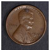 1914-S LINCOLN CENT  XF