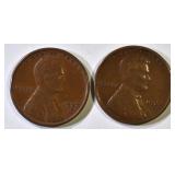 1924-S XF & 1927-S AU LINCOLN CENTS