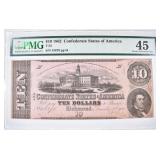 1862 $10 CONFEDERATE STATES OF AMERICA 1862 $10 CONFEDERATE STATES OF AMERICA