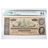 1864 $20 CONFEDERATE STATES OF AMERICA 1864 $20 CONFEDERATE STATES OF AMERICA