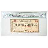 1862 50 CENTS WESTERN & ATLANTIC R.R. 1862 50 CENTS WESTERN & ATLANTIC R.R.