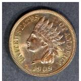 1909 INDIAN HEAD CENT  VERY CH.BU