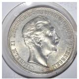 1912A SILVER 5 MARKS PRUSSIA