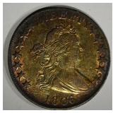 1806 DRAPED BUST HALF DOLLAR  AU/BU