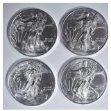 4-NICE GEM BU 2018 AMERICAN SILVER EAGLES