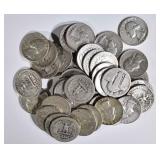 $10.00 FACE VALUE 90% SILVER QUARTERS