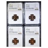 2 - 1963 & 2 - 1964 LINCOLN CENT NGC 2 - 1963 & 2 - 1964 LINCOLN CENT NGC