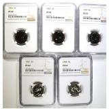 1957, 1958, 1959, 1962, 1963 NGC PF67 1957, 1958, 1959, 1962, 1963 NGC PF67