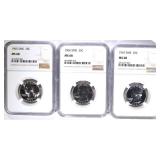 1965, 66 & 67 SMS WASHINGTON QUARTERS, NGC MS-68 1965, 66 & 67 SMS WASHINGTON QUARTERS, NGC MS-68