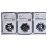 1959, 60 & 61 FRANKLIN HALF DOLLARS, NGC PF-67 1959, 60 & 61 FRANKLIN HALF DOLLARS, NGC PF-67