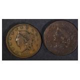 1830 FINE & 1834 VG LARGE CENTS 1830 FINE & 1834 VG LARGE CENTS