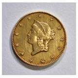 1849 $1 GOLD TYPE 1 XF