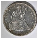 1860-O SEATED LIBERTY DOLLAR