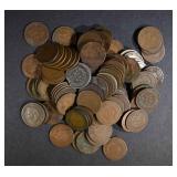 100-MIXED DATE CIRC INDIAN CENTS FROM 1880'S 100-MIXED DATE CIRC INDIAN CENTS FROM 1880'S