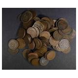 100-MIXED DATE CIRC INDIAN CENTS FROM 1890'S 100-MIXED DATE CIRC INDIAN CENTS FROM 1890'S