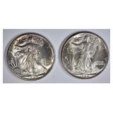 1940 & 44 WALKING LIBERTY HALVES CH BU 1940 & 44 WALKING LIBERTY HALVES CH BU