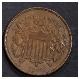 1868 2-CENT PIECE, AU 1868 2-CENT PIECE, AU