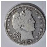 1896-O BARBER HALF DOLLAR, VG+