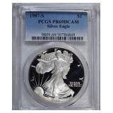 1987-S PROOF SILVER EAGLE PCGS PR-69 DCAM 1987-S PROOF SILVER EAGLE PCGS PR-69 DCAM