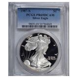 1987-S PROOF SILVER EAGLE PCGS PR-69 DCAM