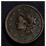 1837 LARGE CENT VF 1837 LARGE CENT VF