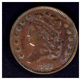 1832 CLASSIC HEAD HALF CENT, AU 1832 CLASSIC HEAD HALF CENT, AU